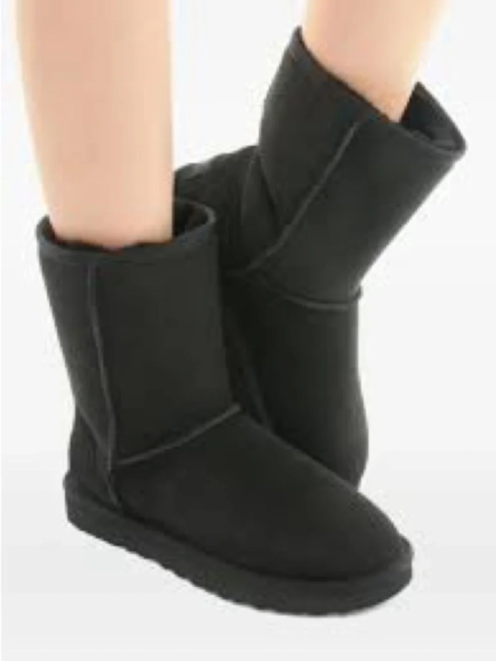 UGG Classic Short Black Suede Winter Boots - Women's